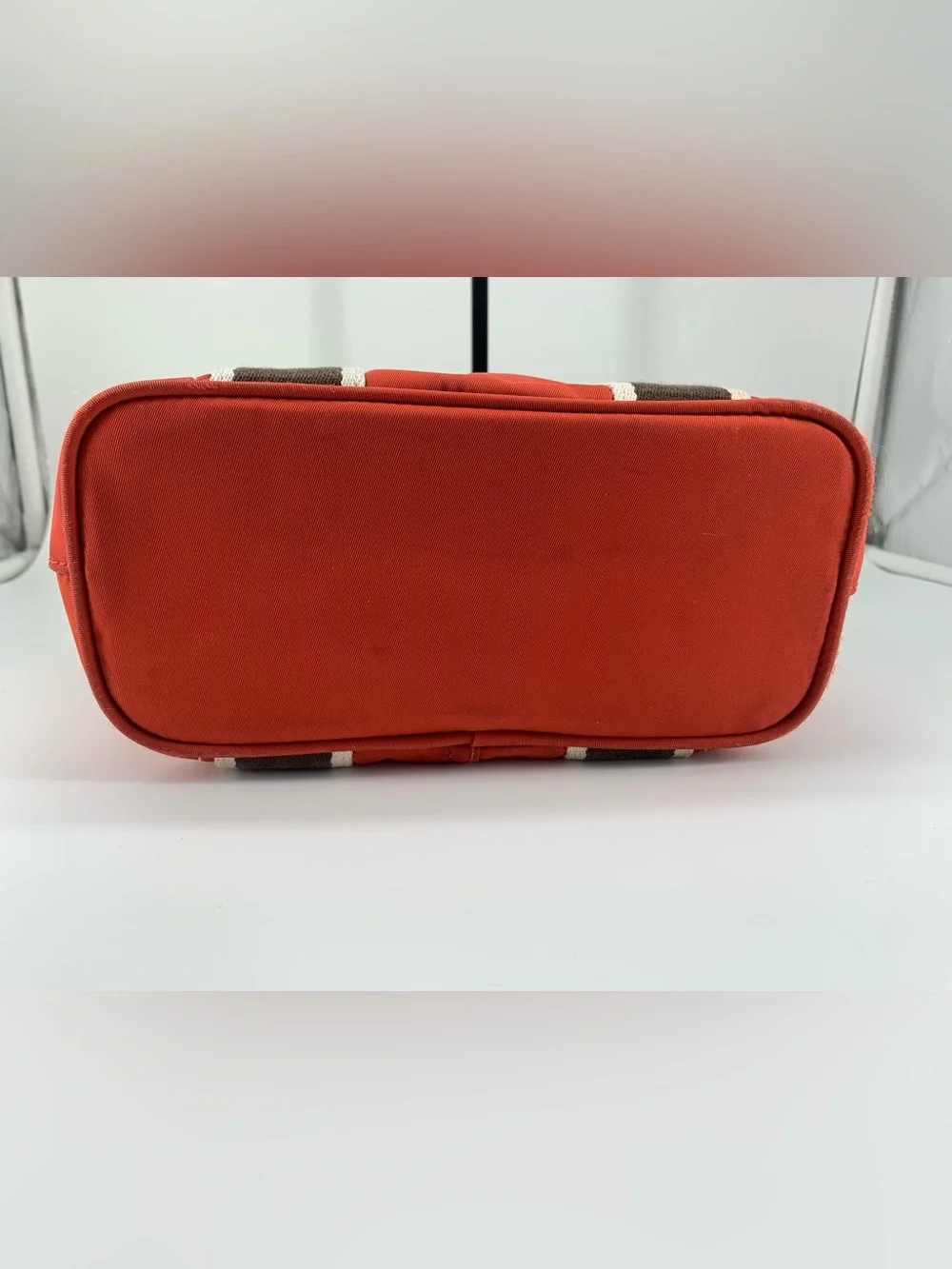 Coach Hampton Mini Tote 6260 Orange Nylon Leather Trim Y2K
